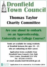 Deadline approaching for Thomas Taylor Charity