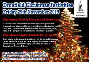 Dronfield Christmas Festivities - 29th November from 4pm
