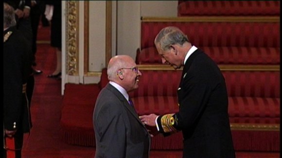Councillor Baxter collects his MBE