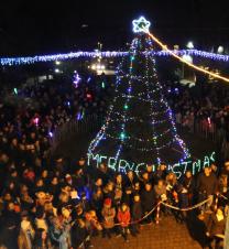 Hundreds turn out for lights switch on