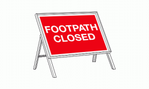 Footpath Closed - 17th January - 19th January