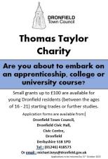 Thomas Taylor Charity - Applications now open