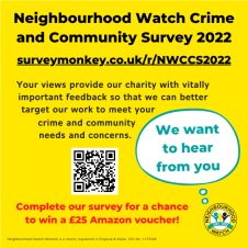 Neighbourhood Watch 2022 Crime And Community Survey Launched