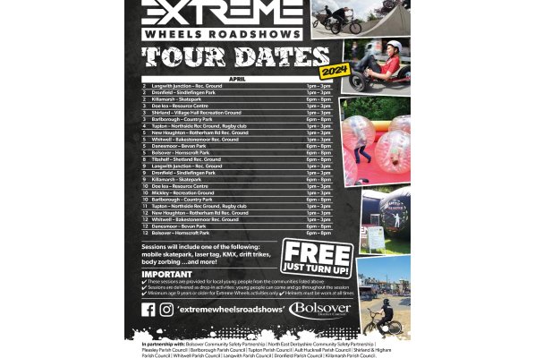 Extreme Wheels returns to Dronfield! April 2024
